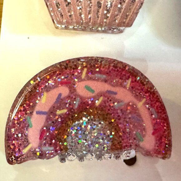 Mini Claw Clips, Cat & Jack™ Set of 6 Bakery Dessert Themed, Multicolor Glitter - Picture 10 of 16